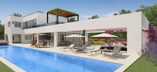 Casa a Sant Agustí-Cala de Bou. Villa de obra nueva con vistas al mar situada en san josé  ibiza
