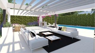 Haus in Sant Agustí-Cala de Bou. Chalet de obra nueva con vistas al mar situada en san josé  ibiz