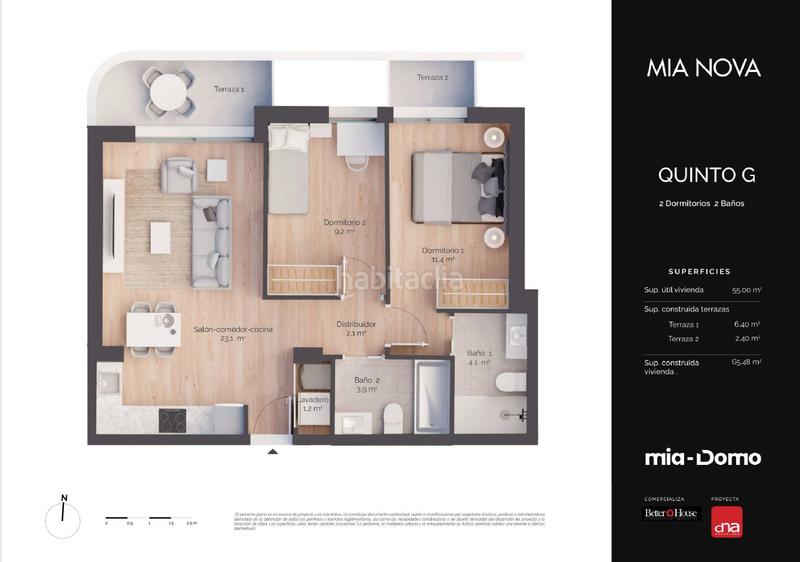 Foto c3d7baf5-b337-4956-ac17-6adf0a8fd240. Pis 65m<sup>2</sup> amb calefacció piscina a Nord Vilanova i la Geltrú