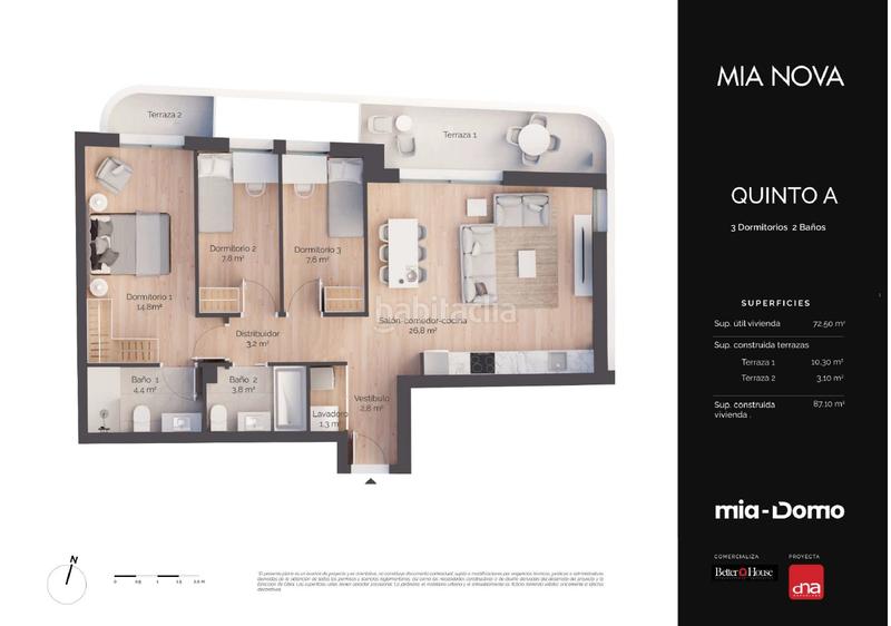 Foto 32b3fa5e-ce11-41da-ae4e-d32a086a845b. Appartamento 87m<sup>2</sup> con riscaldamento parcheggio piscina in Vilanova i la Geltrú