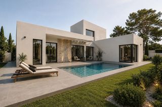 Chalet in Montealegre. Villa mediterraneo  arquitectura mediterránea de autor, diseño,