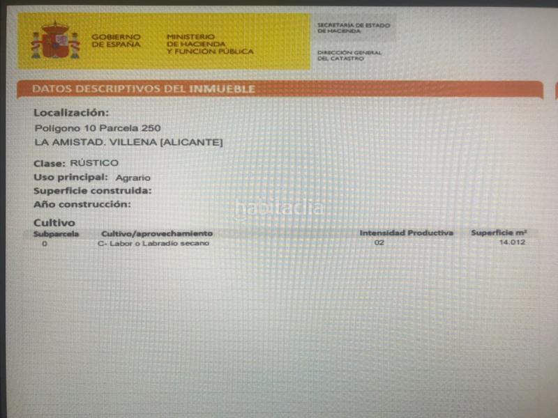 Foto b5d86091-3059-4217-ba1e-3b0b541ddc13. Terreno residenziale in Las Virtudes Villena