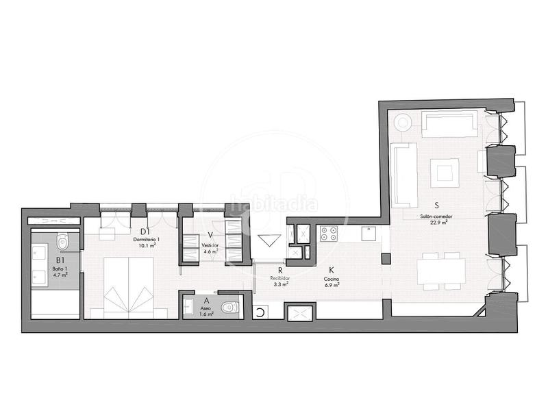 Foto 96714d5b-592b-44ee-a633-548c61b7b1f1. Location appartement avec chauffage dans Universidad-Malasaña Madrid