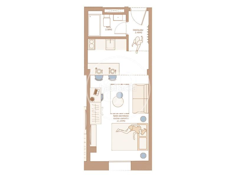 Foto 100a6bd0-8b2b-4772-b131-1db42ae62c83. Appartement 44m<sup>2</sup> dans calle de monteleón 28 dans Universidad-Malasaña Madrid