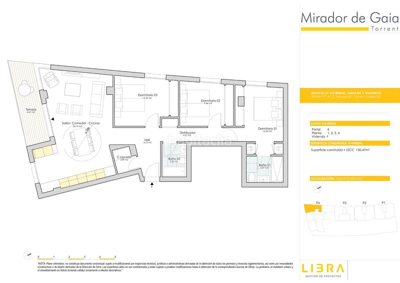 Foto ec8dc1d1-e4f1-4d6e-a70f-7aadc6a4c917. Piso 150m<sup>2</sup> en carrer de montreal 76 6b en Parc Central Torrent