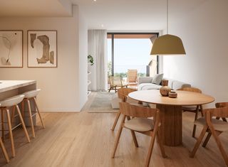 Pis a Carrer cira de girona 32. Vivienda de obra nueva, cocina con isla y balcón-terraza
