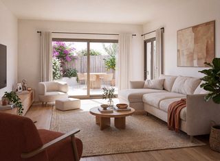 Erdgeschoss in Carrer del riu freser 23. Àmplio piso con tres habitaciones y salón comedor abierto a terr