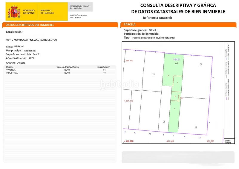 Foto ffb3b2d5-f4bd-4f19-9215-e65fcbf2dacb. Terreno residencial terreno urbano en zona gurugu de 272m2 en Montcada i Reixac