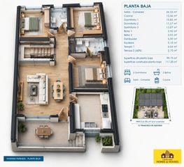 Doppelhaus  Calle francisco de quevedo. Chalet pareado de 150m en una sola planta, c.e.e.: a-a