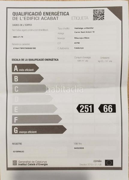 Foto 9c8f1ce7-282e-47e6-bf2e-e034c8caa61c. Casa amb calefacció aparcament a Riba-roja d´Ebre