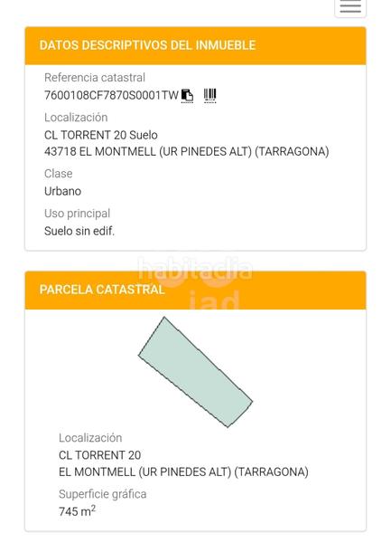 Foto bd07d99d-ce5d-476e-8921-496f82a76fcd. Terreno residencial en calle torrent 20 20 en Albinyana
