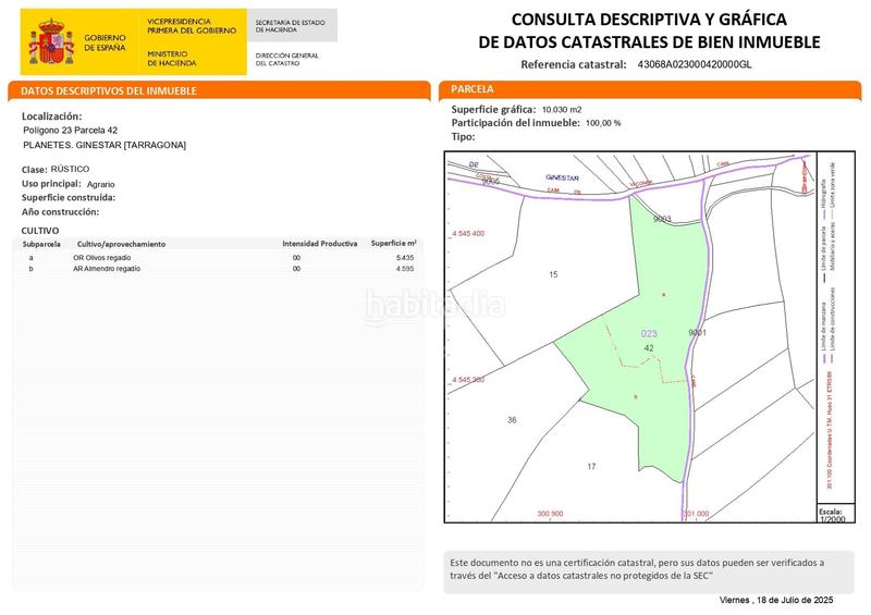 Foto b306da22-5f37-490d-aa7a-21a3e7b79558. Casa in cami disseminat s/n in Ginestar