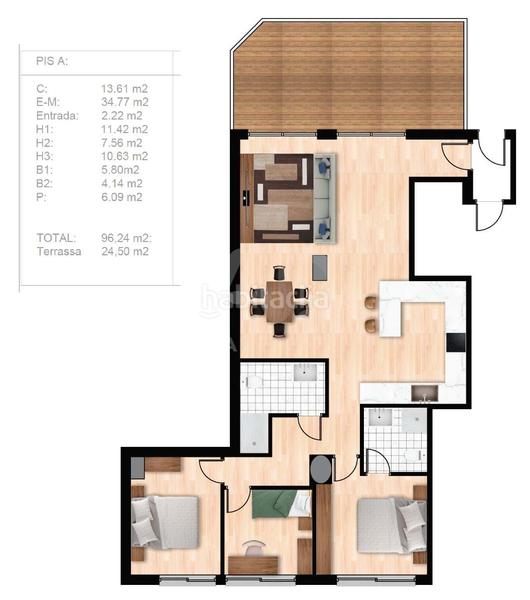 Foto f1d931b7-8c12-4588-884d-89f6bc5a8260. Flat with pool in Barenys Salou