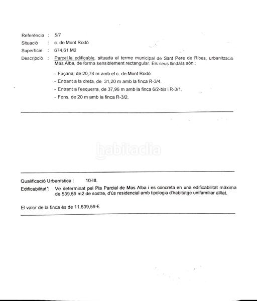 Foto 09273a5f-7755-488a-8208-ffccfe3282c1. Residential plot in Mas Alba Sant Pere de Ribes