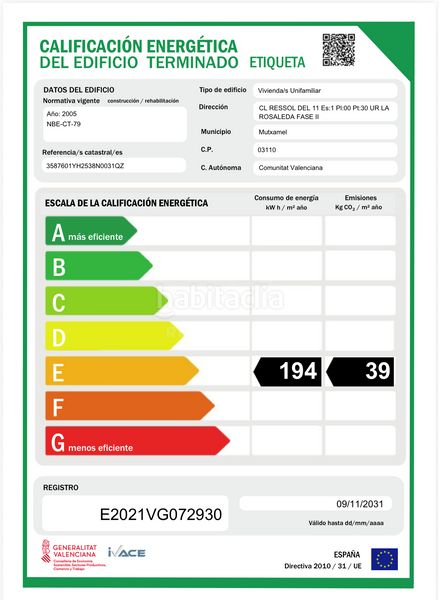 Foto 205b6af9-5662-4ddf-954f-84af455c63e9. Xalet a carrer del ressol 11 a Bonalba-Cotoveta Mutxamel