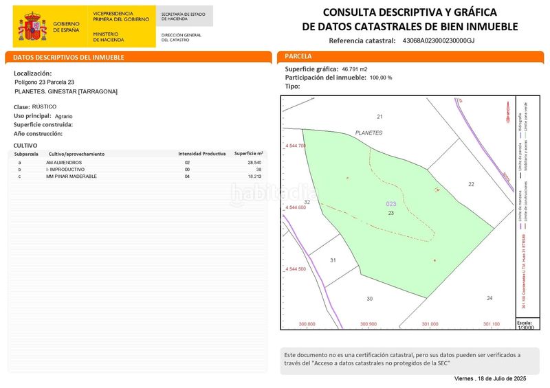 Foto 70e103d6-1d9a-4c21-ab4c-058d910f8a4f. Finca rústica en Ginestar
