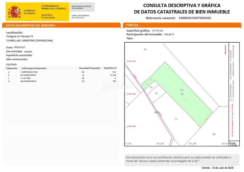 Foto a396c0c8-095f-45ef-a9cb-764ae1310542. Finca rústica a Ginestar