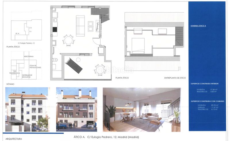Ático 87m2 en calle eulogio pedrero 12 obra nueva en villa de vallecas en Madrid - Imagen 13