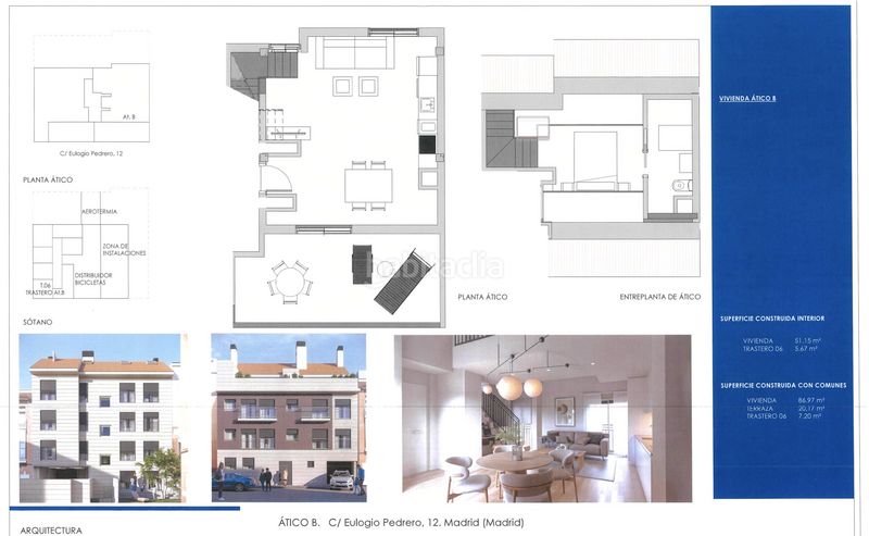 Ático 87m2 en calle eulogio pedrero 12 obra nueva en villa de vallecas en Madrid - Imagen 15