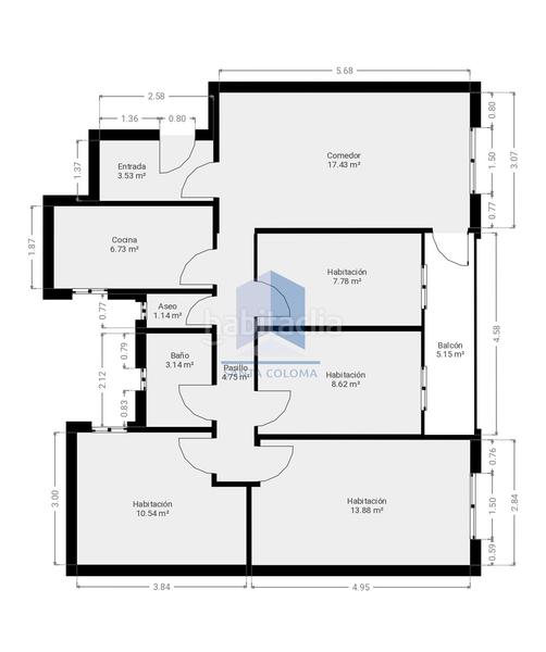 Foto b81ec6bf-d051-4532-ba83-58bc38ea0ad9. Etagenwohnung in Riu Nord Santa Coloma de Gramenet