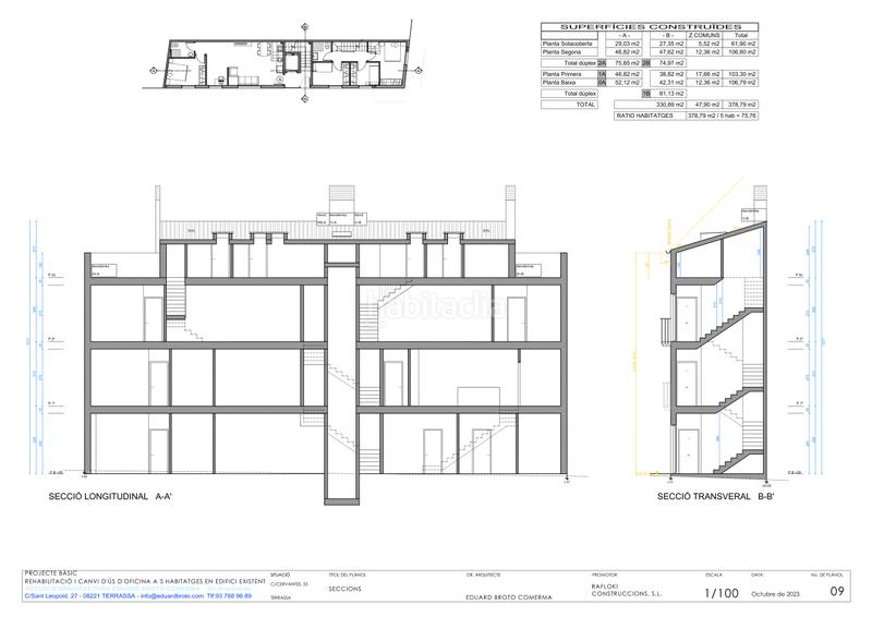 Foto baf1de25-fb8a-489a-bb9f-410d40173aeb. Zweistöckige wohnung mit heizung in Barri del Centre Terrassa
