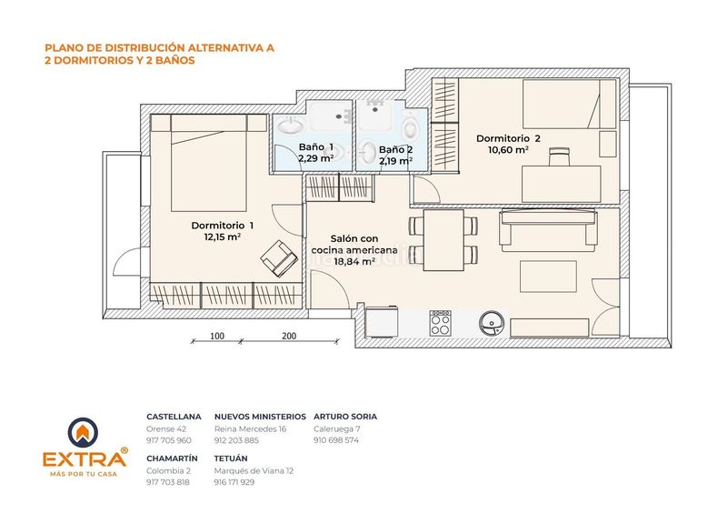Piso de dos dormitorios, dos terrazas, doble orientación y muy luminoso en Madrid - Imagen 31