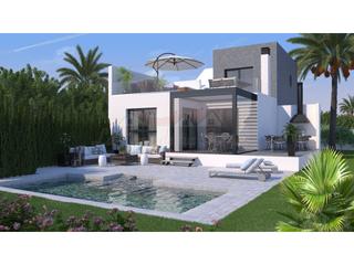 Chalet à La Font-Mezquitas. Villa de obra nueva en sant joan dalacant