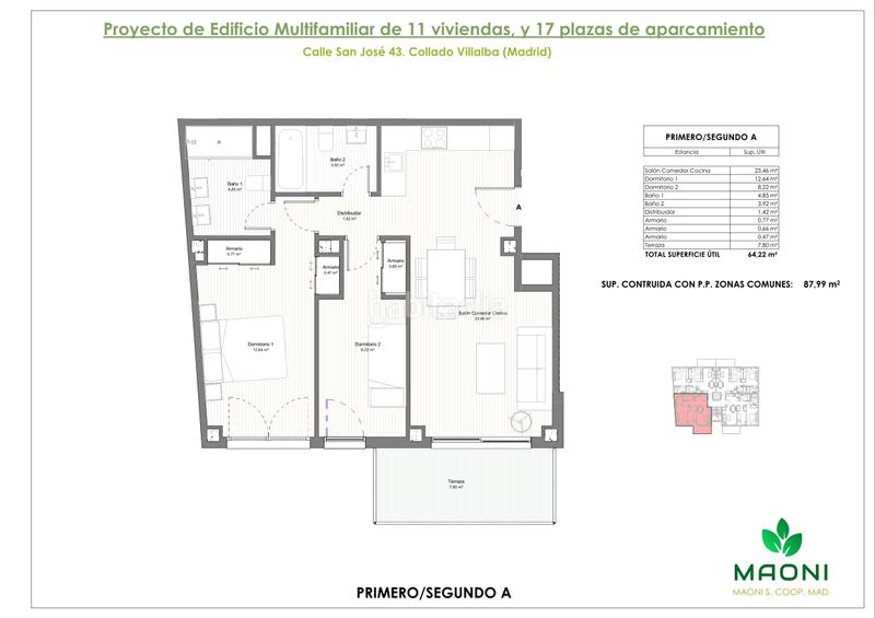 Foto 22601f0d-5a2d-4b12-ad79-103c1f1ec756. Appartamento 88m<sup>2</sup> in calle san josé 43 in Carlos Ruiz Collado Villalba
