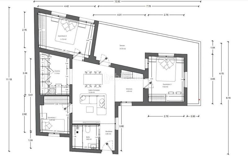 Foto 12f13976-8aea-42d1-914d-ec18cba6912d. Dachwohnung mit heizung in Cortes-Huertas Madrid