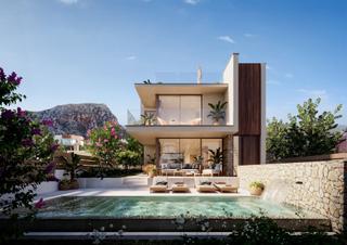 House in Colònia de Sant Pere. Moderno chalet en construcción en montferrutx