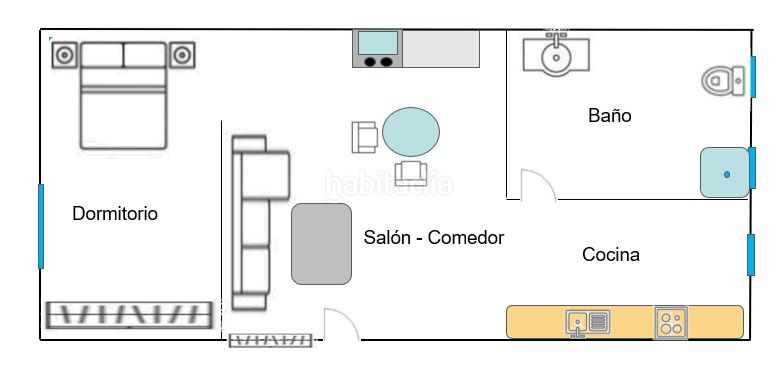 Foto a96dc9f3-3018-4290-b15e-a86486394aee. Studio with heating in Palacio Madrid