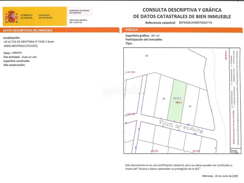 Foto 0942a528-95c0-4493-9ad7-f0024a40989b. Terreny residencial a Méntrida