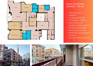Flat  Plaza de espaa. necesitas un piso de gran tamao en pleno centro de legans? e