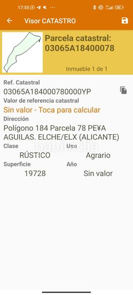 Foto c6514538-ec90-447c-93cc-a14bd3ff64ab. Residential plot in Peña de las Águilas Elche / Elx