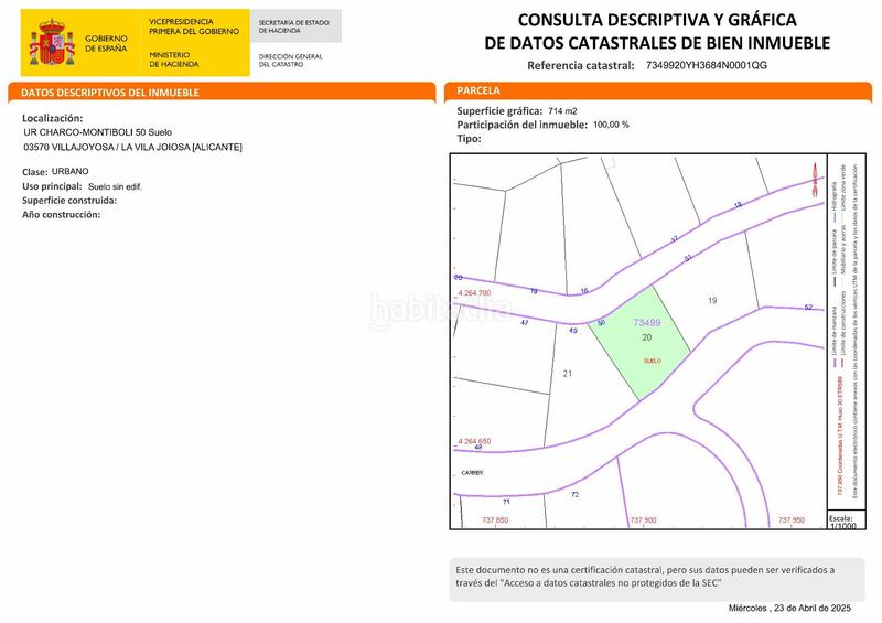Foto 0c279255-b8c2-4af4-a1fc-451e446539d7. Terrain résidentiel dans Poble Nou-Montiboli Vila Joiosa (la)