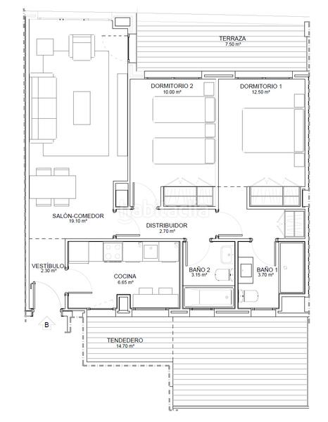 Foto f67118f4-9ed6-4097-9f28-1a8bd182b867. Appartamento 77m<sup>2</sup> in de aguas vivas 37 in Las Cañas Guadalajara