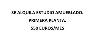 Lloguer Estudi a Plaza mayor 2. Se alquila estudio