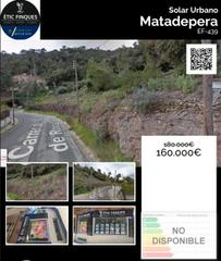 Terreny residencial  Carrer del raval de roca bruna. Terreno de 2037m² en matadepera con vistas a la mola