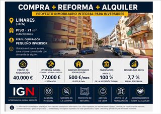 Flat  Calle obispo álvarez lara. Ideal inversores. proyecto de compra+ reforma + alquiler de piso