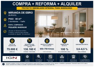 Flat in Centro. Compra + reforma + alquiler en miranda de ebro · ign