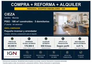 Appartamento in Cieza. Personal shopper ign: compra, reforma y alquiler