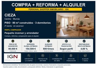 Appartamento in Cieza. Personal shopper ign: compra, reforma y alquiler