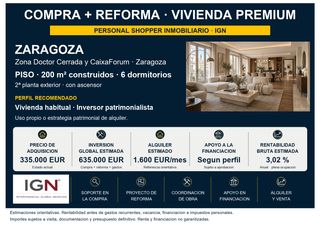 Appartement à Doctor Cerrada. Oportunidad residencial premium para reformar en zaragoza