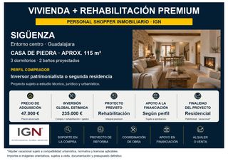 Casa in Sigüenza. Vivienda + rehabilitación premium en sigüenza