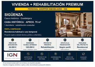 Casa in Sigüenza. Vivienda + rehabilitación premium en sigüenza