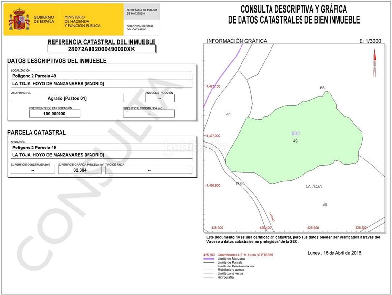 Foto 0b1b3d1f-3050-4368-acff-f062752114eb. Rural plot in vial camino 1 in Hoyo de Manzanares