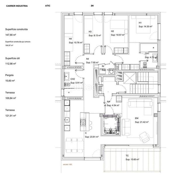 Foto 07f87e70-4625-46c9-b2a5-397c3ad4e160. Dachwohnung mit heizung parking in Caputxins-Ambulatori Vic