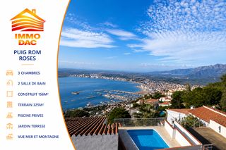 Casa a Puig Rom-Canyelles-Almadrava. Villa en venta con piscina vista panorámica sobre la bahía de ro