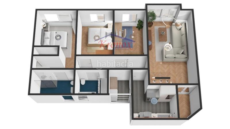 Foto 5d5f3ec8-6347-4f90-87de-f5e72594963e. Piso vivienda de 3 dormitorios y dos baños. urb. privada, garaje y piscina. en Madrid