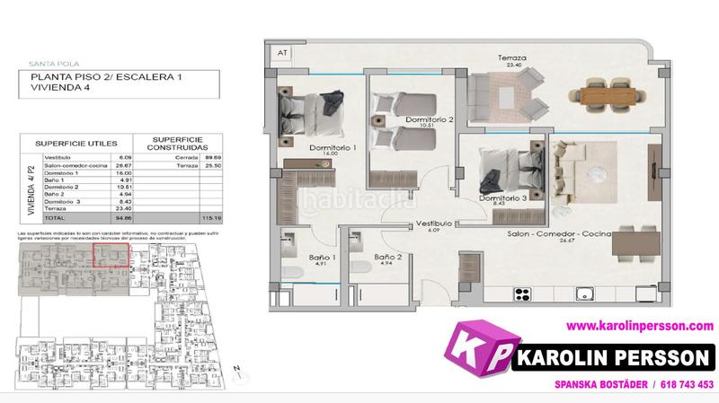 Foto 9b4bdac3-73a9-4343-a452-fdf32fef752d. Appartement avec parking piscine dans Norte Santa Pola